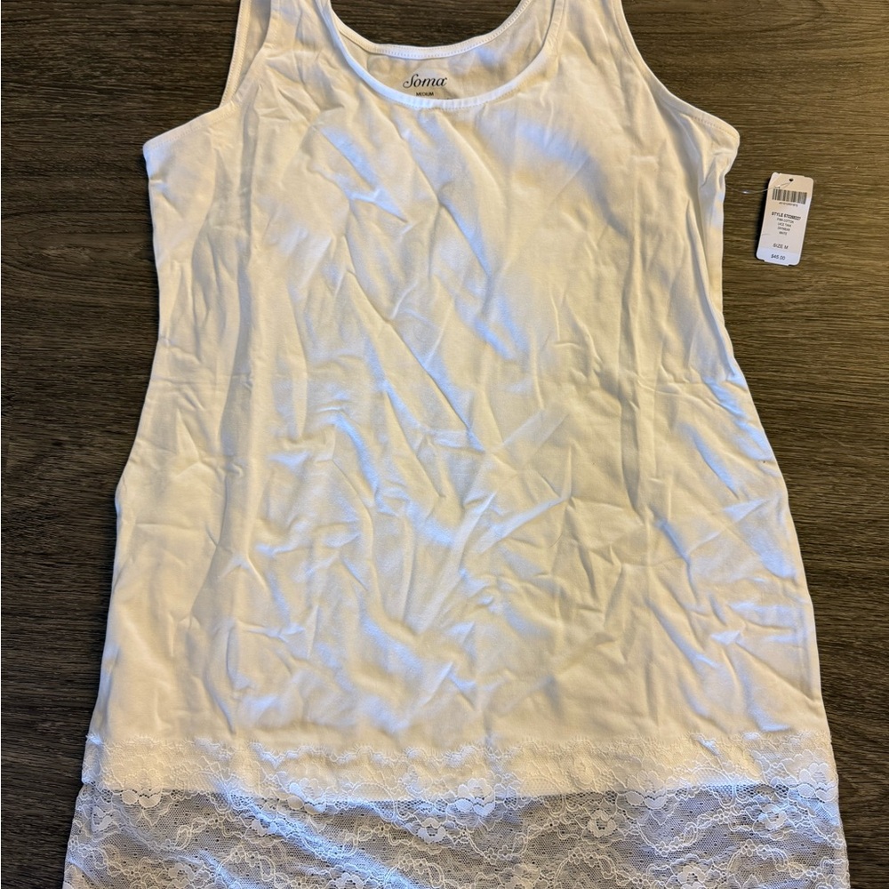 Soma Ivory Lace Hem Chemise
